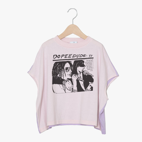 ☆予約☆KIDS KAA　bedsidedrama/ベッドサイドドラマ DOPEE Color Panel Relax Tee（PINK PURPLE)　KAA25SS-03BC