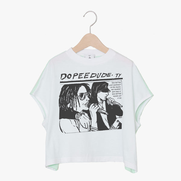 ☆予約☆KIDS KAA　bedsidedrama/ベッドサイドドラマ DOPEE Color Panel Relax Tee（WHITR MINT)　KAA25SS-03BC