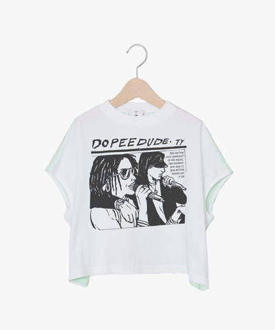 ☆予約☆KIDS KAA　bedsidedrama/ベッドサイドドラマ DOPEE Color Panel Relax Tee（WHITR MINT)　KAA25SS-03BC