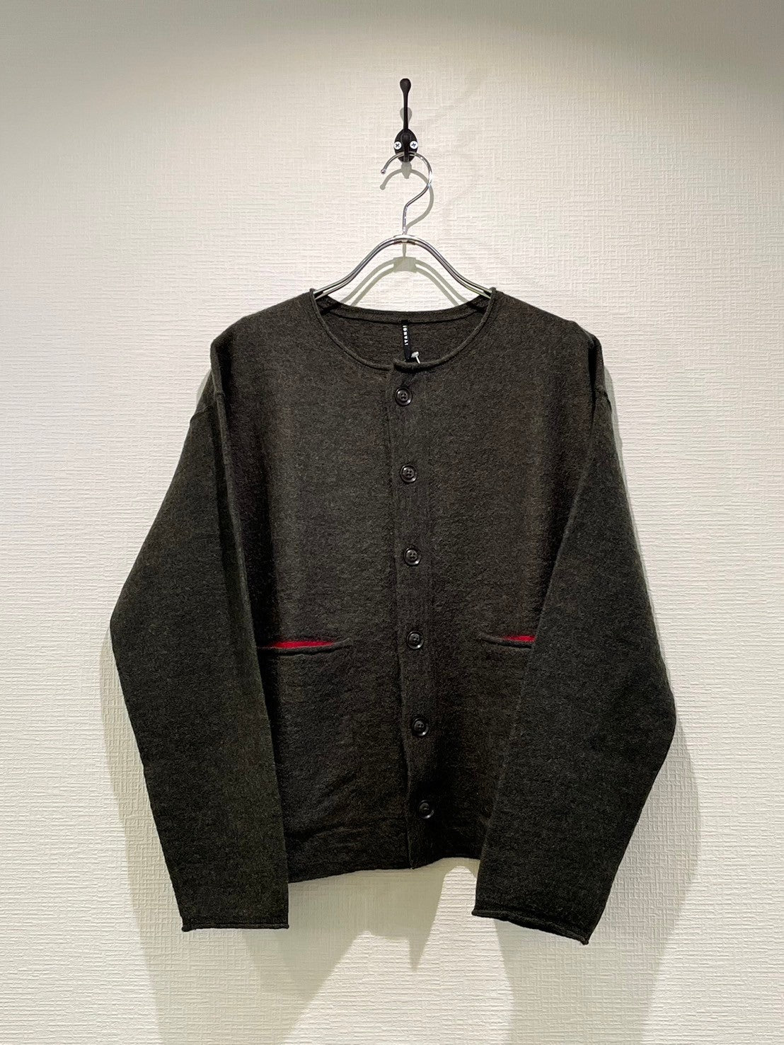 24AW　TANG/タング　RWS Pure Merino Wool　カーディガン（カーキ）2220302