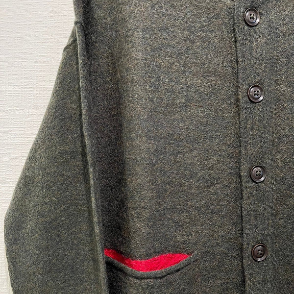 24AW　TANG/タング　RWS Pure Merino Wool　カーディガン（カーキ）2220302