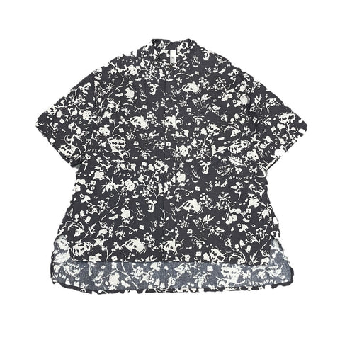 MOUNTEN./マウンテン leaf camo SS shirt (charcoal)MS19-1526a