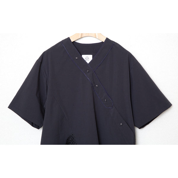 ✩25SS予約✩　　STOF/ストフ　37.5® SAMUE Henry Neck Shirt（BLACK）SF25SS-06　3月入荷予定