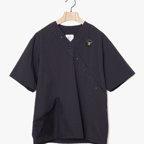 ✩25SS予約✩　　STOF/ストフ　37.5® SAMUE Henry Neck Shirt（BLACK）SF25SS-06　3月入荷予定