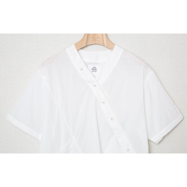 ✩25SS予約✩　STOF/ストフ　37.5® SAMUE Henry Neck Shirt（WHITE）SF25SS-06　3月入荷予定