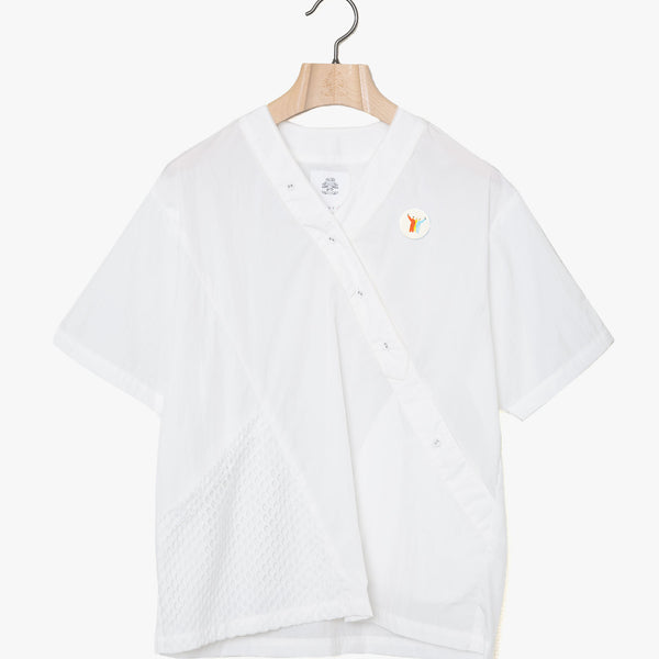 ✩25SS予約✩　STOF/ストフ　37.5® SAMUE Henry Neck Shirt（WHITE）SF25SS-06　3月入荷予定