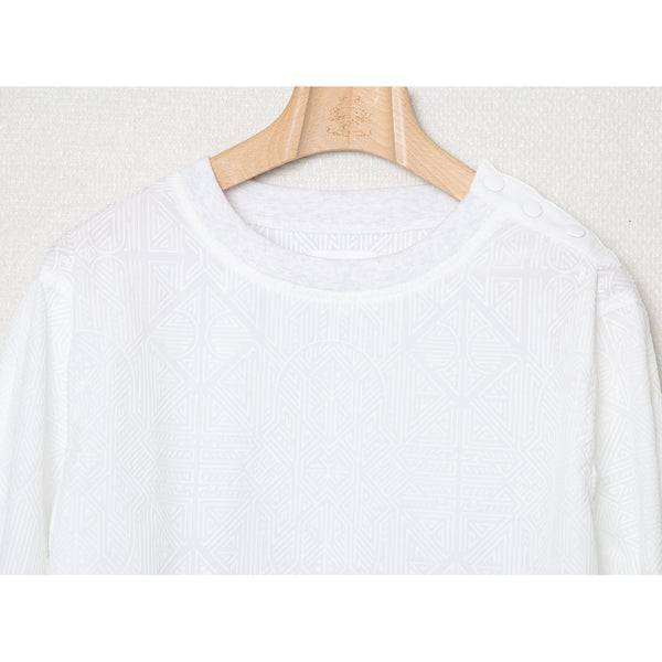 ✩25SS予約✩　STOF/ストフ　Stone Yard 2WAY Floc Pulover（WHITE）SF25SS-09　3月入荷予定