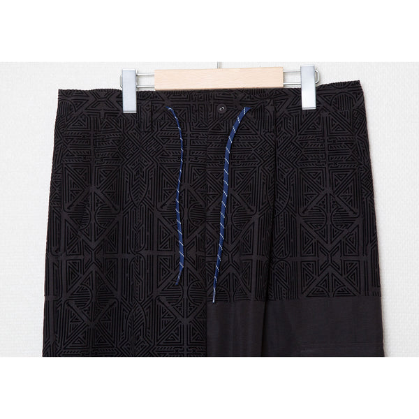 ✩25SS予約✩　STOF/ストフ　Stone Yard Floc Wide Pants（BLACK）SF25SS-10　2月入荷予定