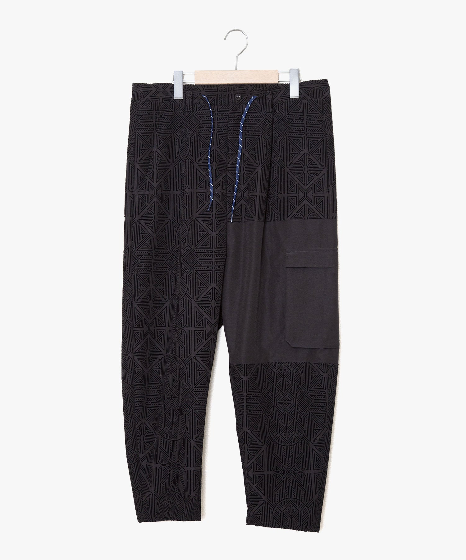 ✩25SS予約✩　STOF/ストフ　Stone Yard Floc Wide Pants（BLACK）SF25SS-10　2月入荷予定