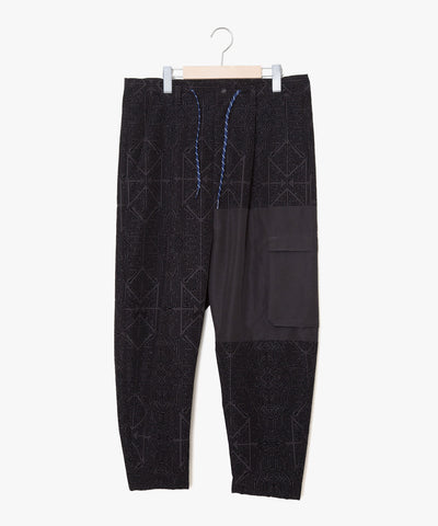 ✩25SS予約✩　　STOF/ストフ　Stone Yard Floc Wide Pants（BLACK）SF25SS-10　2月入荷予定 (コピー)