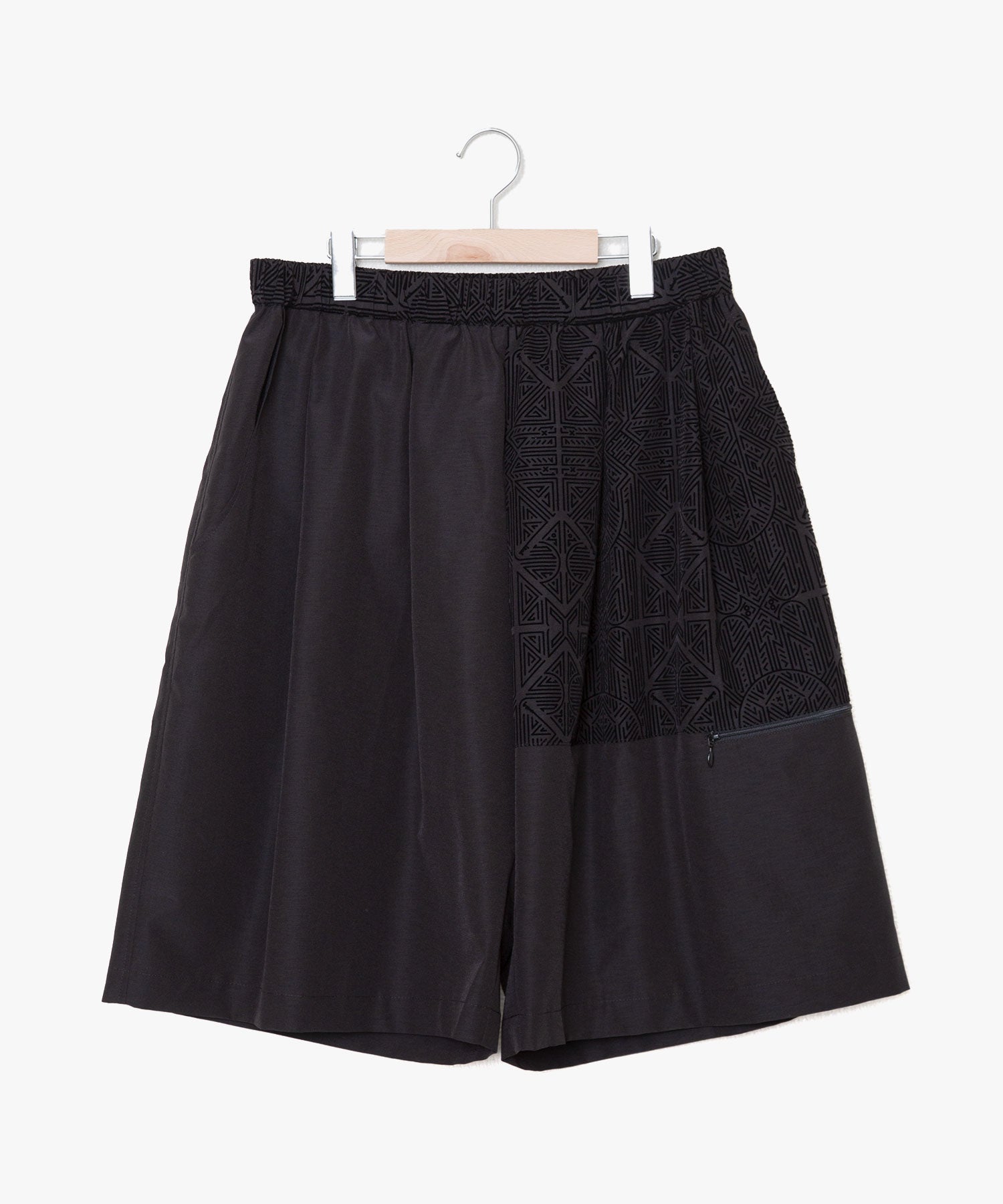 ✩25SS予約✩　　STOF/ストフ　Stone Yard Floc Wide Shorts（BLACK）SF25SS-11　3月入荷予定