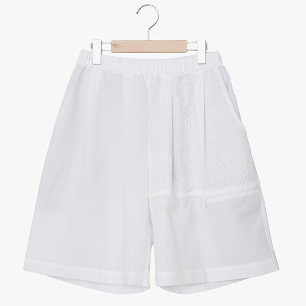 ✩25SS予約✩　　STOF/ストフ　Stone Yard Floc Wide Shorts（WHITE）SF25SS-11　3月入荷予定