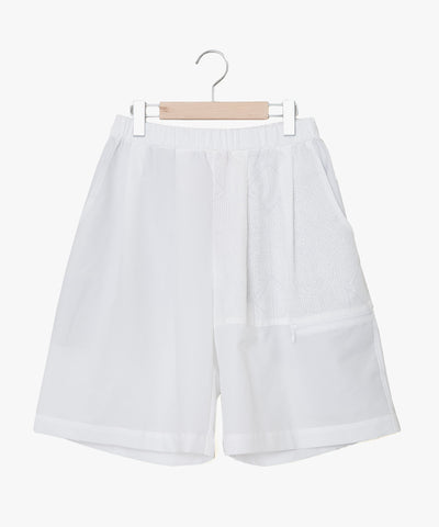 ✩25SS予約✩　　STOF/ストフ　Stone Yard Floc Wide Shorts（WHITE）SF25SS-11　3月入荷予定