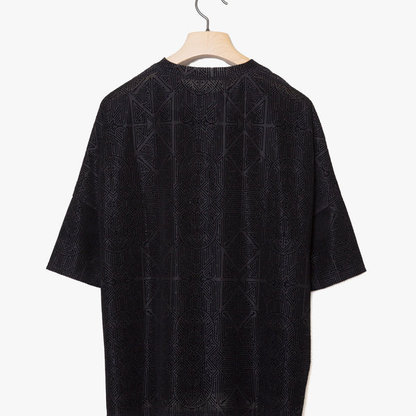 ✩25SS予約✩　　STOF/ストフ　Stone Yard Floc Tee（BLACK）SF25SS-12　3月入荷予定