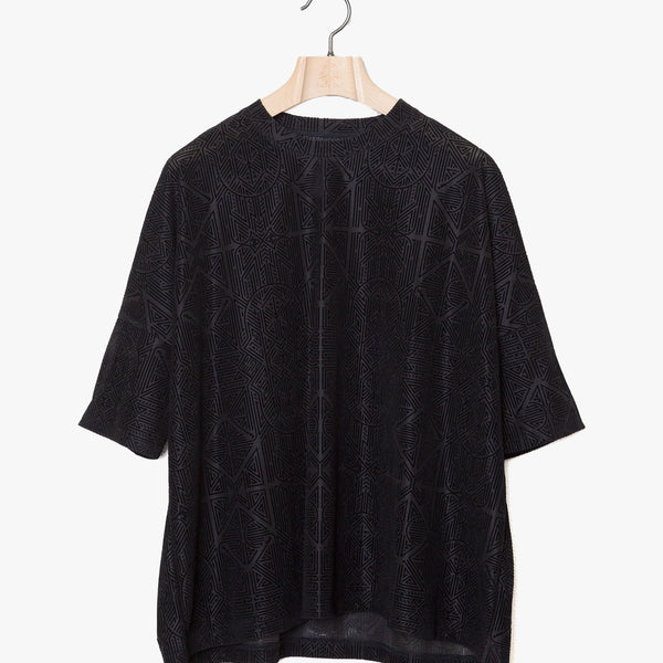 ✩25SS予約✩　　STOF/ストフ　Stone Yard Floc Tee（BLACK）SF25SS-12　3月入荷予定