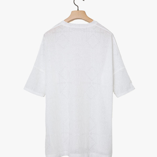 ✩25SS予約✩　　STOF/ストフ　Stone Yard Floc Tee（WHITE）SF25SS-12　3月入荷予定