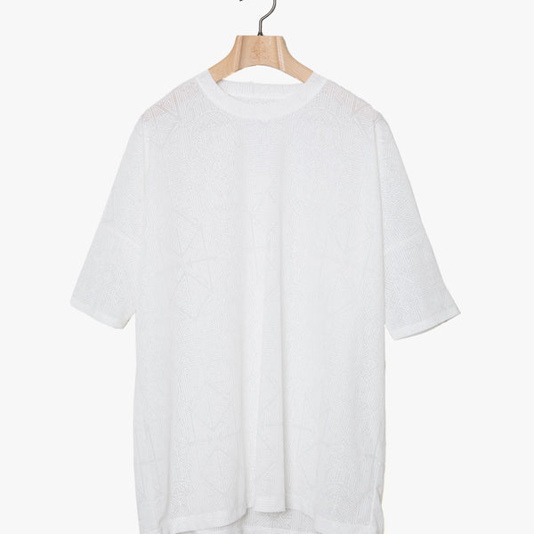 ✩25SS予約✩　　STOF/ストフ　Stone Yard Floc Tee（WHITE）SF25SS-12　3月入荷予定