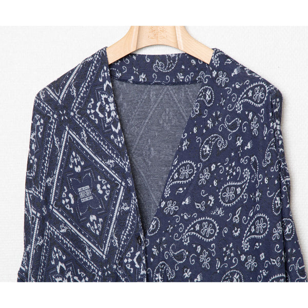 ✩25SS予約✩　　STOF/ストフ　Bandana JQ Cardigan（NAVY）SF25SS-16 2月入荷予定