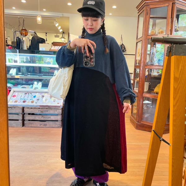 25AW Women's bedsidedrama Color Mix Dress Tee (BLUE) BSD25AW-19