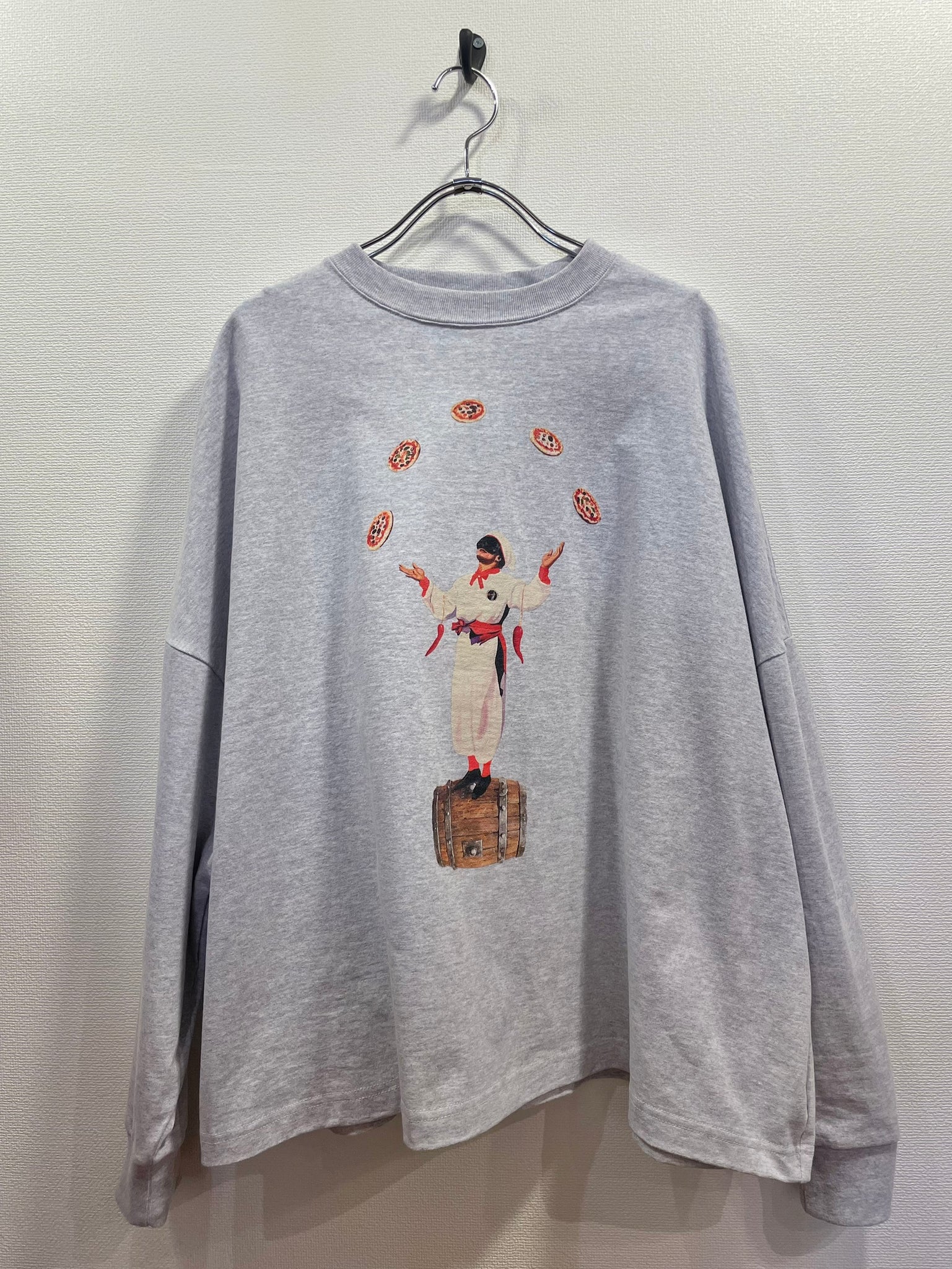 STOF/STOF PIZZA OF LIFE L/S T-SHIRT (OATMEAL) SF25AW-20B