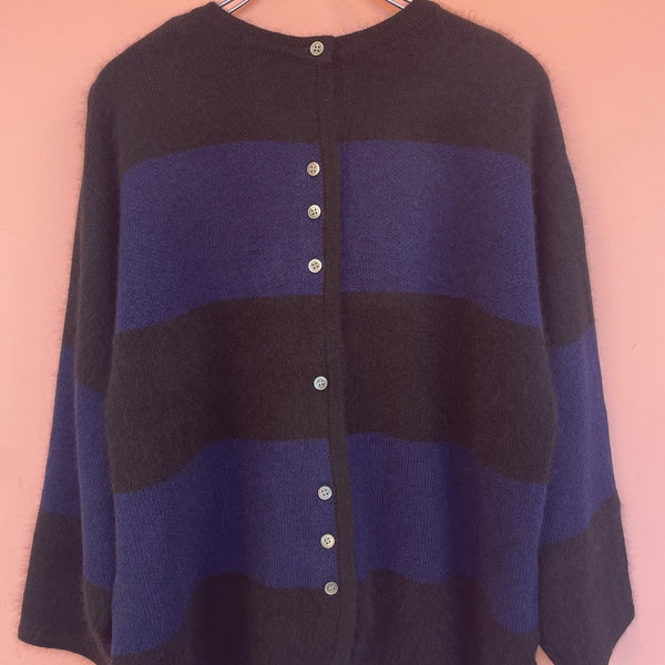 TANG/Tang FOX WOOL KNIT (D blue x black) 2320010