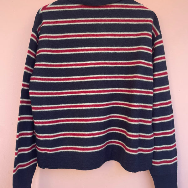 TANG/Tang RWS Pure Merino Wool Boiled Polo Shirt (Navy) 2320017