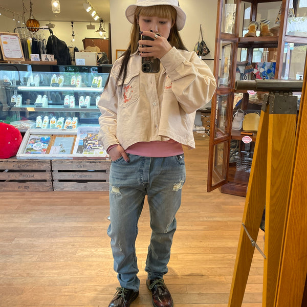 MARET/Maret Souvenir Cropped Shirt (Kinari) M25A12