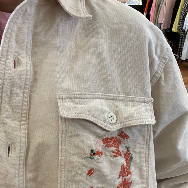 MARET/Maret Souvenir Cropped Shirt (Kinari) M25A12