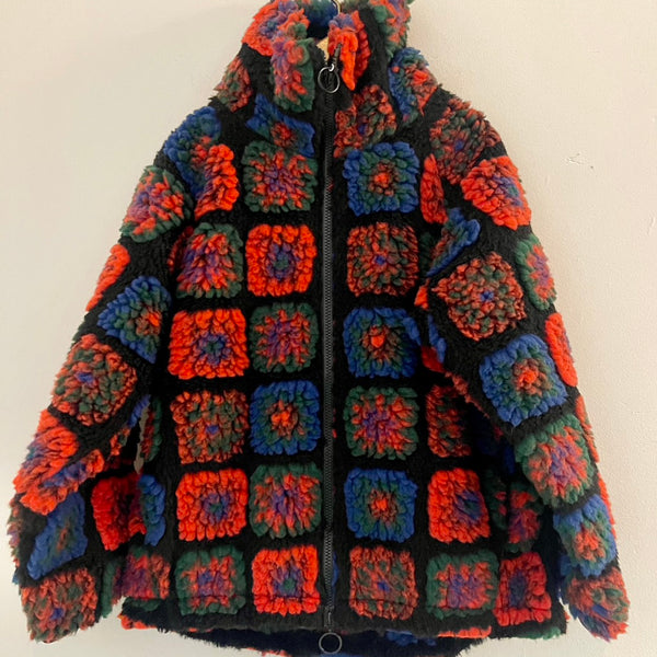 MOUNTEN./Mountain flower boa blouson (black) MB301439