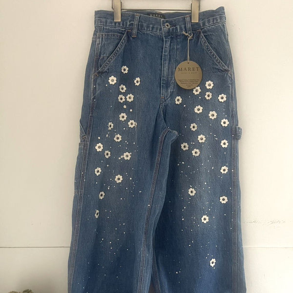 MARET/マレ   ライトオンスデニムペインタードロシーパンツ（BLUE）M236S47