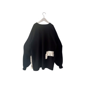 frankygrow/フランキーグロウ VARIOUS MESH FRILL TEE（BLACK