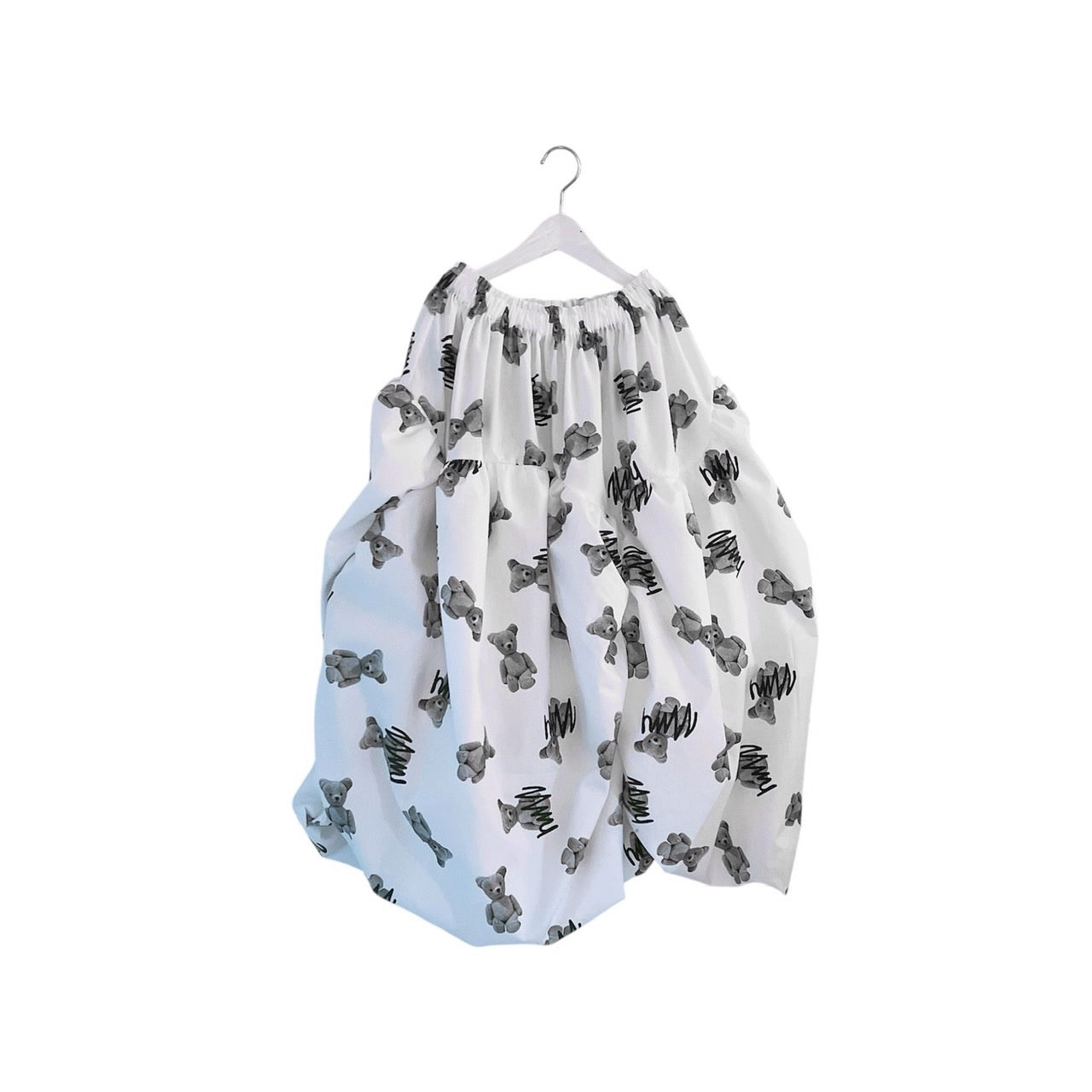 frankygrow/Franky Grow GRAFFITIED BEAR BALLOON SKIRT (WHITE) 25FWBT-388