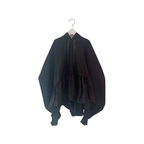 frankygrow/Franky Grow BALLOON DOUBLE AIR HOODIE (black) 25FWCS-507