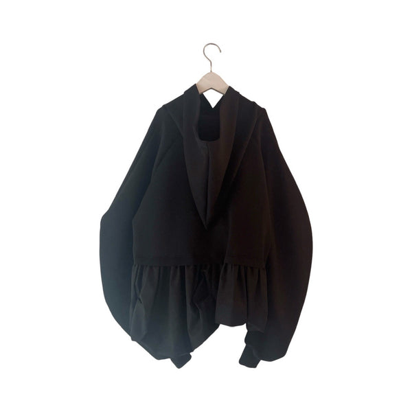 frankygrow/Franky Grow BALLOON DOUBLE AIR HOODIE (black) 25FWCS-507