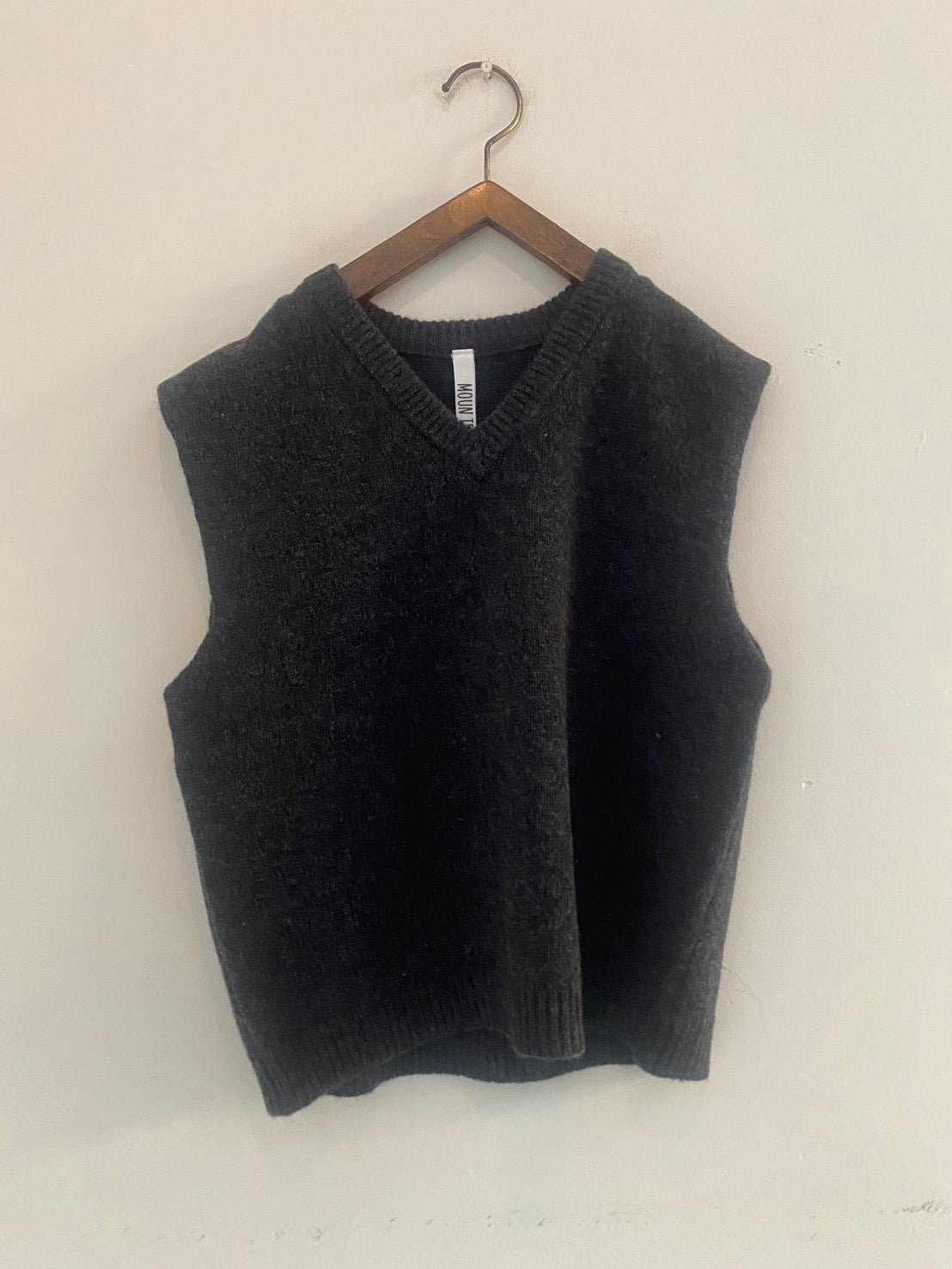 MOUNTEN./マウンテンmerino oversized vest/MK07-1619/charcoal