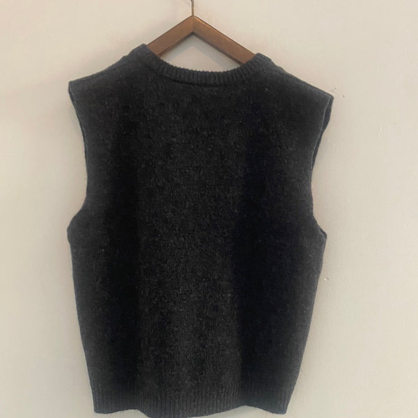 MOUNTEN./マウンテンmerino oversized vest/MK07-1619/charcoal