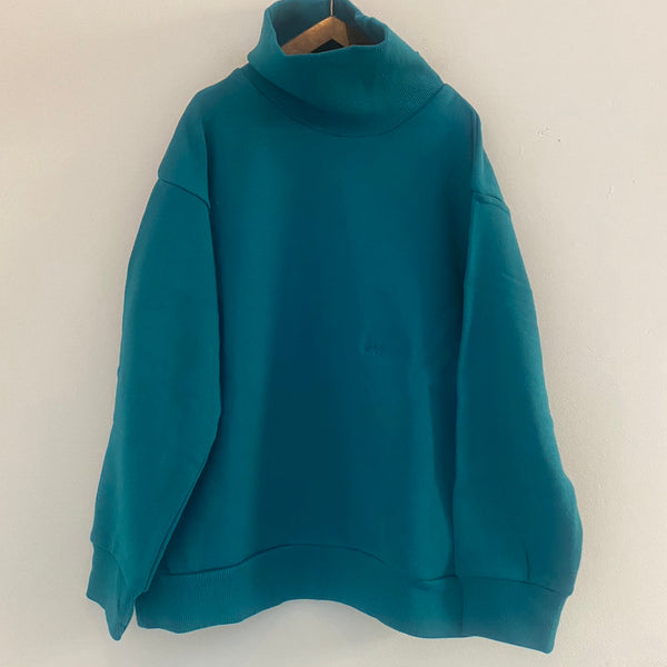 MOUNTEN./マウンテン sweat highneck/MT68-1606/turquoise