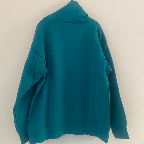 MOUNTEN./マウンテン sweat highneck/MT68-1606/turquoise