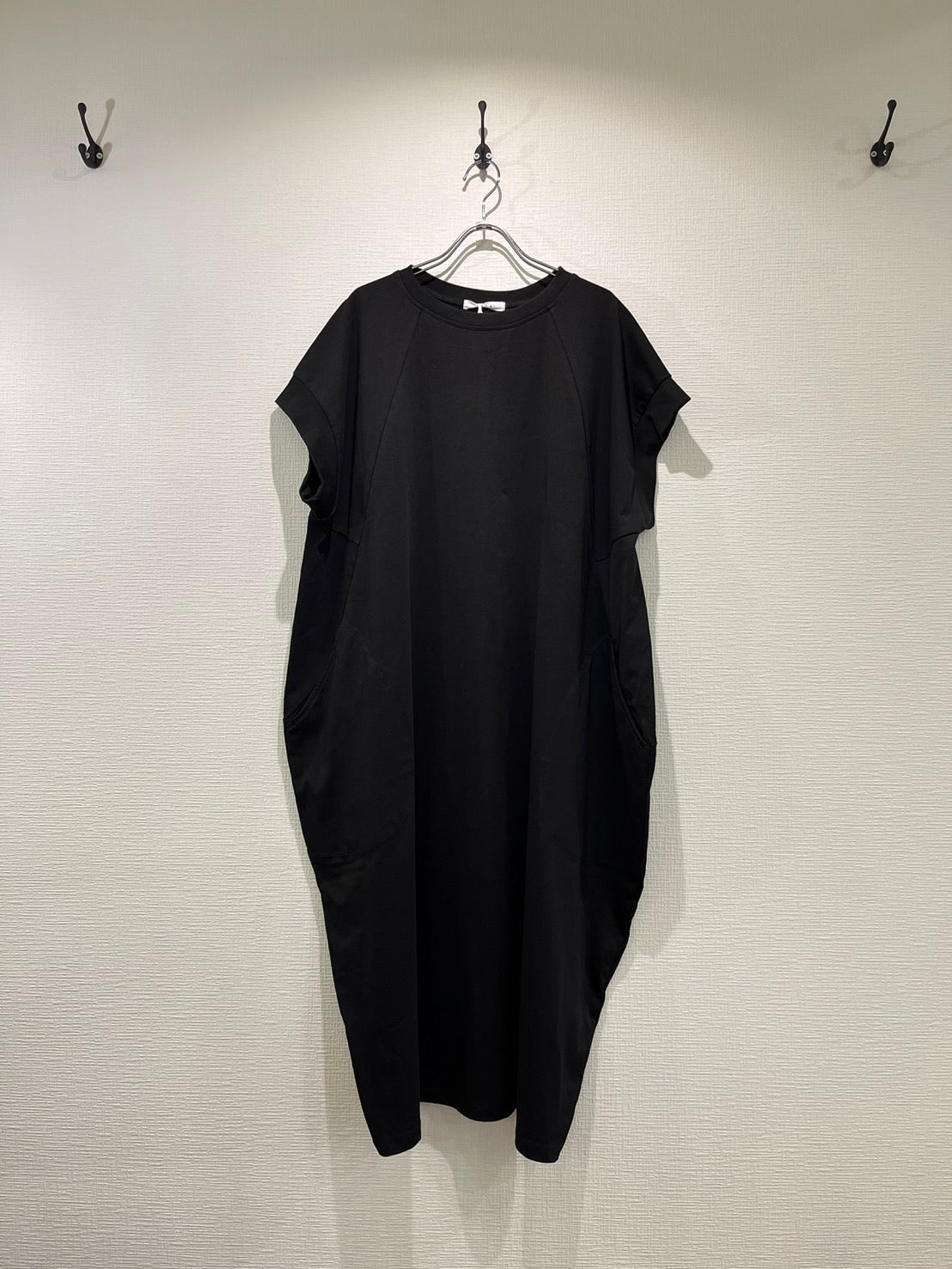 TANG/タング　　　32/2 Singed Cotton Single Jersey (ブラック）2215507