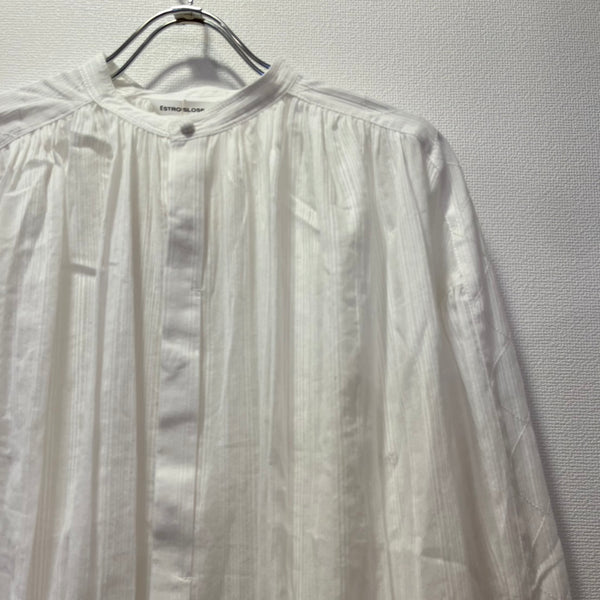 ESTROISLOSE Cotton striped ruffle hem blouse (off-white) EB25304