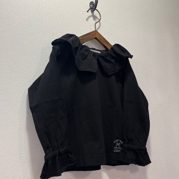 NEEDLE WORKS/ Needle Works Frill Collar T-shirt (Black) [3225108]