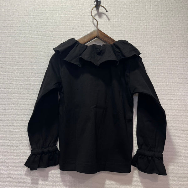 NEEDLE WORKS/ Needle Works Frill Collar T-shirt (Black) [3225108]