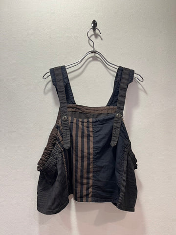 tumugu / Tumugu Denim x Hickory Stripe Bustier (Charcoal) TB25311