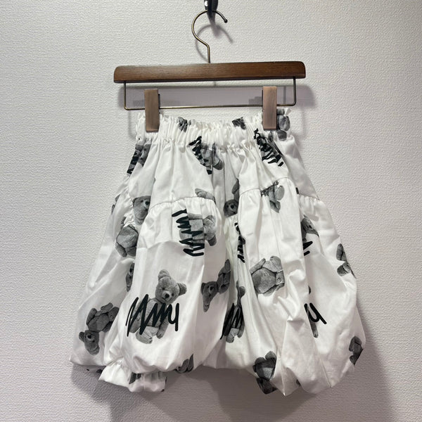 frankygrow/Franky Grow GRAFFITIED BEAR BALLOON SKIRT (WHITE) 25FWBT-388