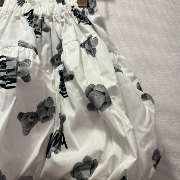 frankygrow/Franky Grow GRAFFITIED BEAR BALLOON SKIRT (WHITE) 25FWBT-388