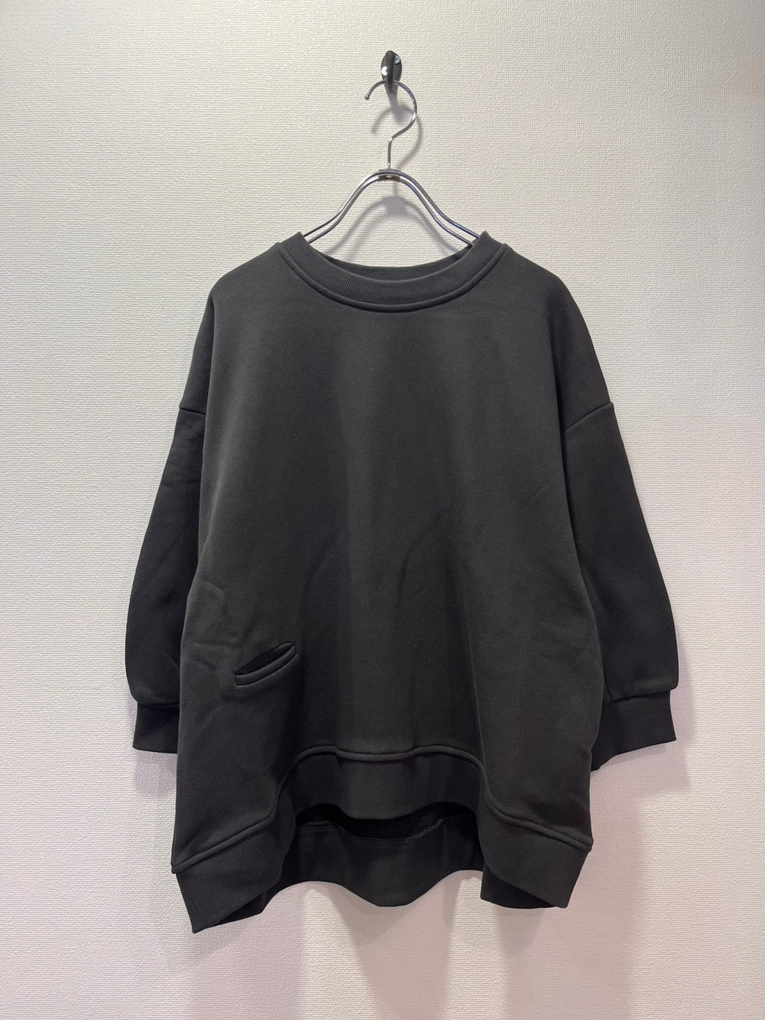 TANG Coarse needle fleece COTTON 100 sweatshirt (charcoal) 2325010