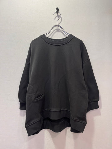 TANG Coarse needle fleece COTTON 100 sweatshirt (charcoal) 2325010