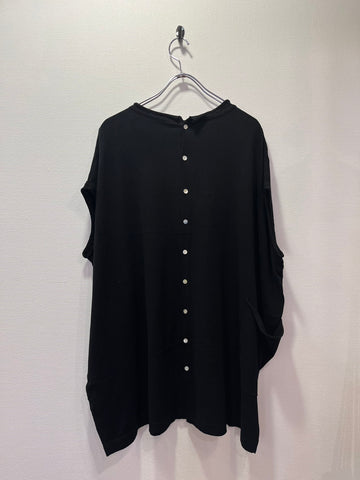 TANG COTTON CASHMERE 2Way Knit Vest (Black) 2320200