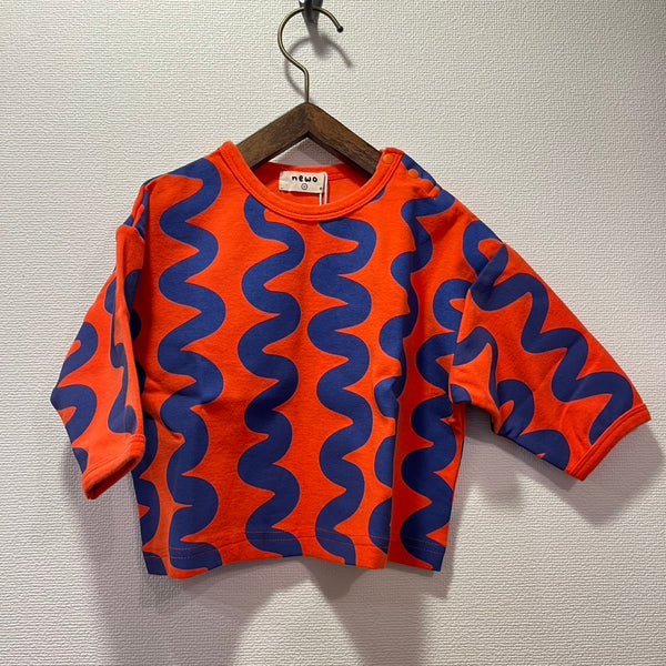 NEEDLE WORKS/NeWo Unewune pattern long sleeve T-shirt (RED) [3225401]