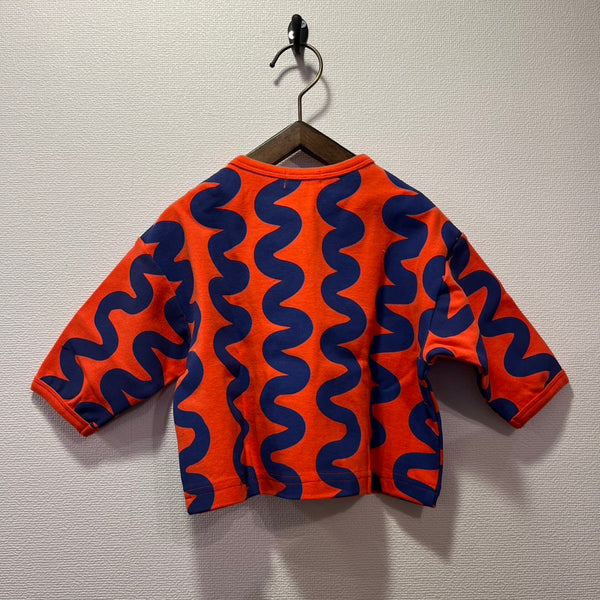 NEEDLE WORKS/NeWo Unewune pattern long sleeve T-shirt (RED) [3225401]